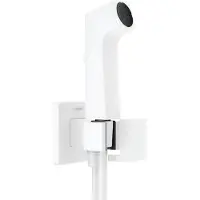 Hansgrohe bidethanddouche 1jet e ecosmart voor koud water met douchehouder en doucheslang 125 cm, mat wit