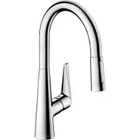 Hansgrohe talis m51 eengreeps keukenmengkraan 200 met uittrekbare vuistdouche, 2 straalsoorten, chroom