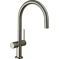Hansgrohe talis m54 eengreeps keukenmengkraan 220 met stopkraan voor vaatwasser, rvs look