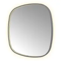 Hotbath &More Spiegel Contour 80x80cm Directe & Indirecte Verlichting - Geborsteld Gunmetal PVD - Glas - Afgeronde Hoeken - Spiegels, Badkamerspiegels - 8721264699473