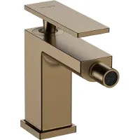 Hansgrohe tecturis e eengreeps bidetkraan met popup trekwaste, brushed bronze