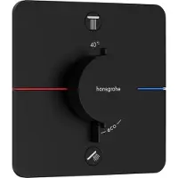 Hansgrohe ShowerSelect Comfort Q thermostaat inbouw voor 2 functies met geïntergreerde zekerheidscombinatie volgens EN1717, mat zwart