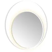 Hotbath &More Spiegel Round2 100cm Directe & Indirecte Verlichting - Mat Wit - Spiegels, Badkamerspiegels - 8721321497561