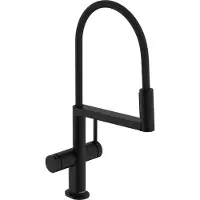 Hansgrohe talis select m54 powderspray eengreeps keukenkraan semi-pro 3jet, mat zwart