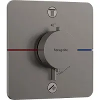 Hansgrohe ShowerSelect Comfort Q thermostaat inbouw voor 2 functies, Brushed Black Chrome