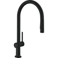 Hansgrohe Talis M54 ééngreeps keukenmengkraan 210 met uitttrekbare vuistdouche, 2 straalsoorten, mat zwart