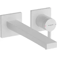 Hansgrohe Tecturis E Eéngreeps wastafelkraan inbouw voor wandmontage met uitloop 22,5 cm, mat wit