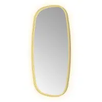 Hotbath &More Spiegel Contour 50x100cm Directe & Indirecte Verlichting - Geborsteld Messing PVD - Glas - Afgeronde Hoeken - Spiegels, Badkamerspiegels - 8721264699336