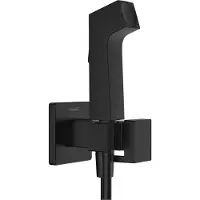 Hansgrohe bidethanddouche 1jet e ecosmart voor warm water met douchehouder en doucheslang 125 cm, mat zwart