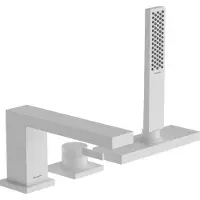 Hansgrohe Tecturis E 3-gats ééngreeps badrandmengkraan met sBox, mat wit