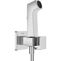 Hansgrohe bidethanddouche 1jet e ecosmart voor warm water met douchehouder en doucheslang 125 cm, chroom