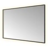Hotbath &More Square rechthoekige spiegel 120x80cm geborsteld zwart PVD