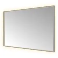 Hotbath &More SQU128 Square spiegel 120x80cm met verlichting, spiegelverwarming, kleurwissel, dimbaar en afstandsbediening geborsteld gunmetal PVD