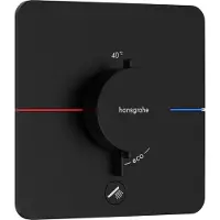 Hansgrohe showerselect comfort q thermsotaat inbouw voor 1 functie en extra uitgang, mat zwart