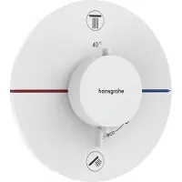 Hansgrohe showerselect comfort s thermostaat inbouw voor 2 functies met geïntergreerde zekerheidscombinatie volgens en1717, mat wit