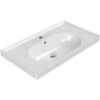 Hak Sapho BRAND keramisch wastafel, 80x45 cm, wit