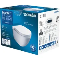 Duravit Starck 3 Wandcloset Rimless met Closetzitting Softclose Wit