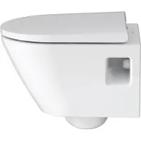 Duravit Toilet D-Neo Wand Compact HygieneGlaze Rimless Diepspoel 48 cm Hoogglans Wit