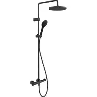 Duravit Douches - Doucheset met thermostaat, diameter 25 cm, 3 stralen, mat zwart TH4282008046