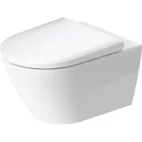 Duravit Toilet D-Neo Wand Rimless Diepspoel 54 cm Durafix Hoogglans Wit