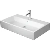 Duravit Wastafel H13.5xD47cm 1 kraangat rechthoek Keramiek Wit