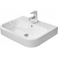 Duravit Happy d.2 opzetwastafel 60x40cm met kraangat en overloop wit