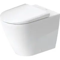 Duravit Toilet d-neo hygieneglaze staand rimless diepspoel 58 cm hoogglans wit