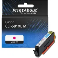 PrintAbout Inktcartridge CLI-581XL M Magenta Hoge capaciteit geschikt voor Canon