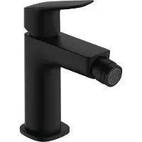 Hansgrohe logis fine eengreeps bidetmengkraan 110 met popup trekwaste, mat zwart