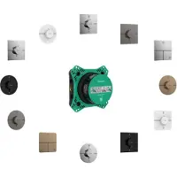 Hansgrohe showerselect comfort s thermostaat inbouw voor 1 functie en extra uitgang, brushed black chrome