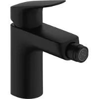 Hansgrohe logis eengreeps bidetmengkraan 100 met popup trekwaste, mat zwart
