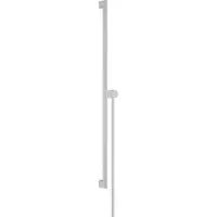 Hansgrohe unica glijstang s puro 90 cm met easy slide schuifstuk en isiflex doucheslang 160 cm, mat wit