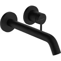 Hansgrohe tecturis s eengreeps wastafelkraan inbouw voor wandmontage, met uitloop 22,5 cm, mat zwart