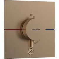 Hansgrohe ShowerSelect Comfort E thermostaat inbouw voor 1 functie en extra uitgang, Brushed Bronze