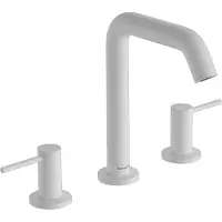 Hansgrohe tecturis s 3-gats wastafelkraan 150 met afvoerplug, mat wit