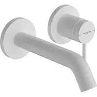 Hansgrohe Tecturis S ééngreeps wastafelkraan inbouw voor wandmontage, met uitloop 16,5 cm, mat wit