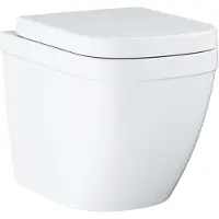 GROHE Euro Ceramic - Staand toilet met softclose wc bril, rimless, Triple Vortex, alpine wit 39839000