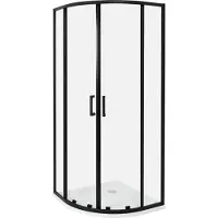 Beliani JUKATAN - Douchecabine - Zwart - 80 x 80 x 185 cm - Veiligheidsglas