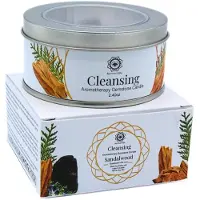 Green tree - Edelsteen - Geurkaars - Gemstone Candle - Cleansing - Zwarte toermalijn - Sandalwood - 70g