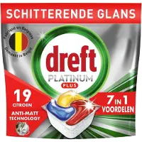 Dreft Vaatwastabletten Platinum Plus All In One Citroen - 19 stuks