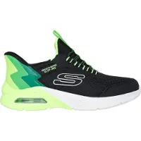 SKECHERS Sneakers 'Microspec Max' groen / neongroen / zwart