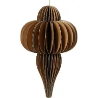 Décoris Kersthanger | papier | ornament vorm | bruin | 40cm