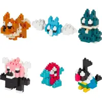 Nanoblock - Nanoblock - Normale Pokémon Mini-Figuur Pack - Doos met 6 van stenen gebouwde Pokémon figuren - Modelbouwset - Speelgoed voor kinderen 12+ tieners Volwassenen - NBPM14B