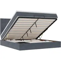 vidaXL Ottoman bed met matrassen en LED's 160x200cm fluweel