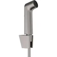 Hansgrohe bidethanddouche 1jet EcoSmart met Porter S douchehouder en doucheslang 125 cm, Brushed Black Chrome