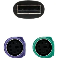 Nanocable Adapter PS/2 naar USB NANOCABLE 10.03.0101 Zwart