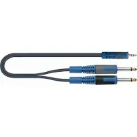Quik Lok RKSA/140-2 audio kabel 2 m 3.5mm 2 x 6.35mm Zwart, Blauw, Grijs