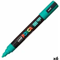 Uni-Ball Verfstift Posca PC5M medium smaragdgroen | 6 stuks