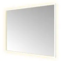 Hotbath &More Square rechthoekige spiegel 100x80cm wit mat