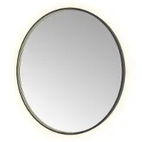 Hotbath &More Round spiegel 100cm geborsteld zwart PVD